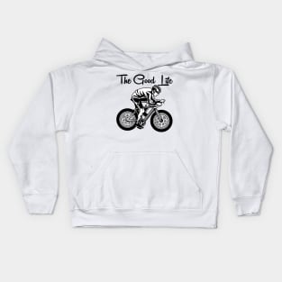 Funny Cycling The Good Life Kids Hoodie